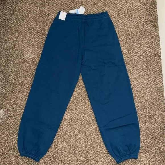 Navy Blue Elastic Cuffed Joggers with Relaxed Fit - Picture 2 of 4